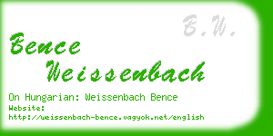 bence weissenbach business card